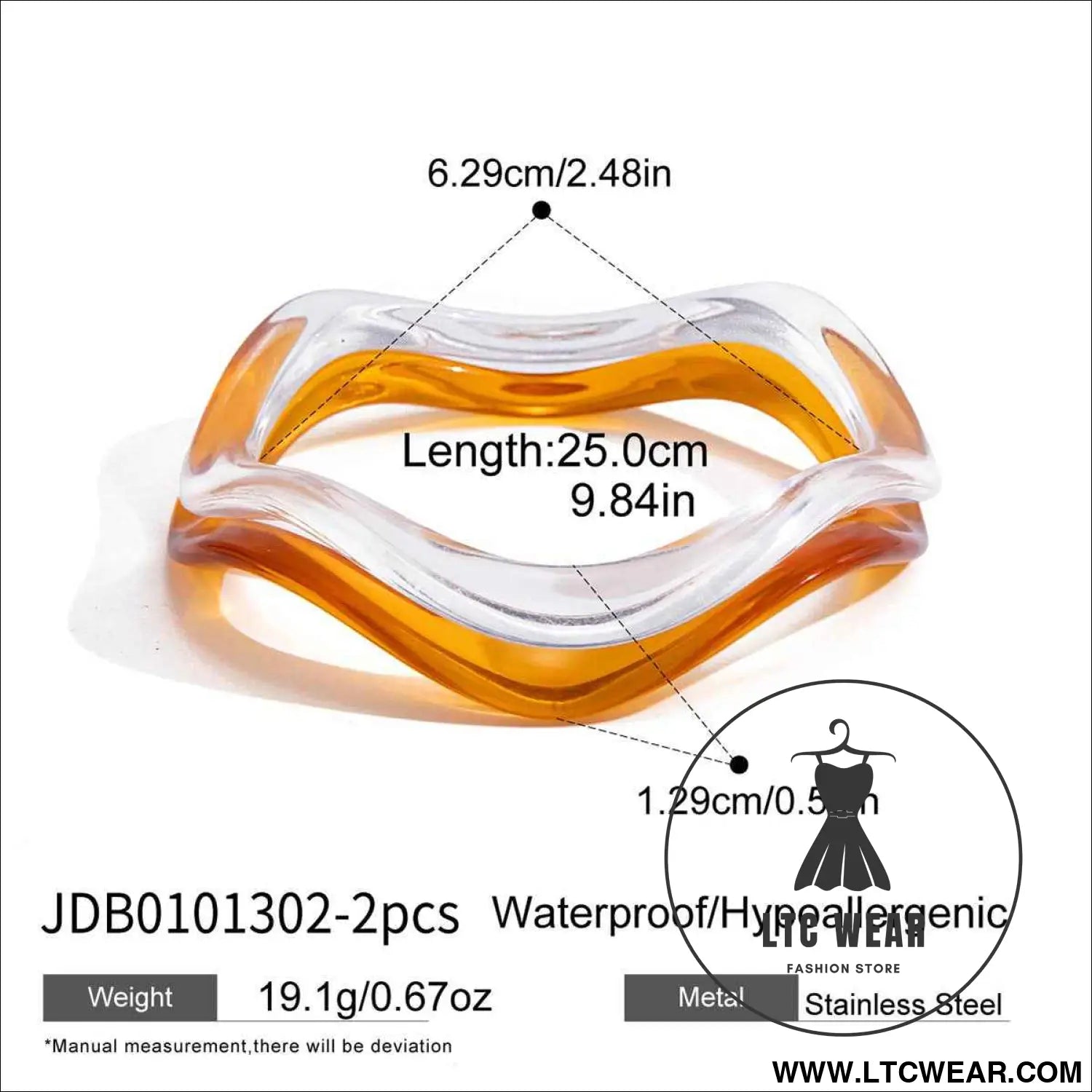 Acrylic Resin Wave Bracelet Collection