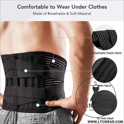 Adjustable Lumbar Support Belt for Back Pain Relief