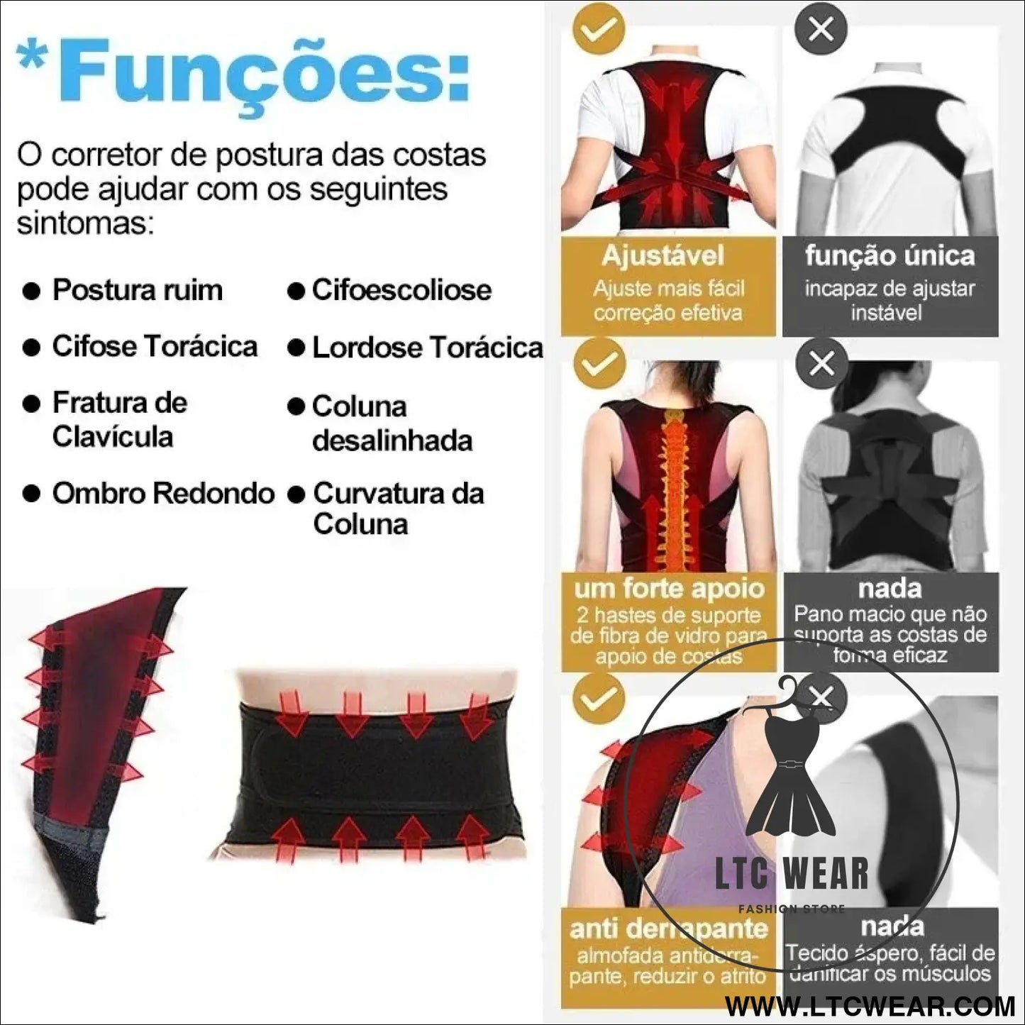 Adjustable Lumbar Support Vest for Optimal Posture - L.T.C Wear Online Fashion Store