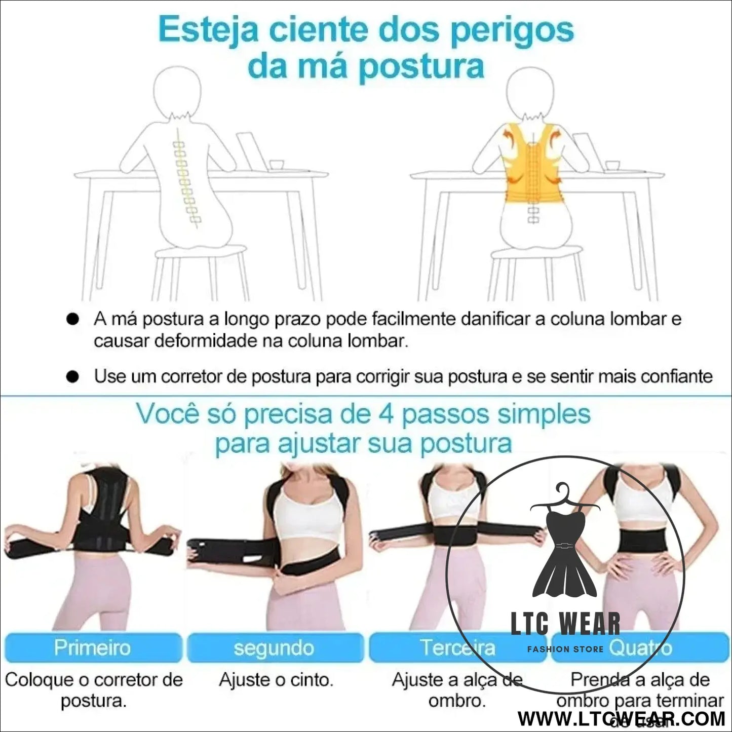 Adjustable Lumbar Support Vest for Optimal Posture - L.T.C Wear Online Fashion Store