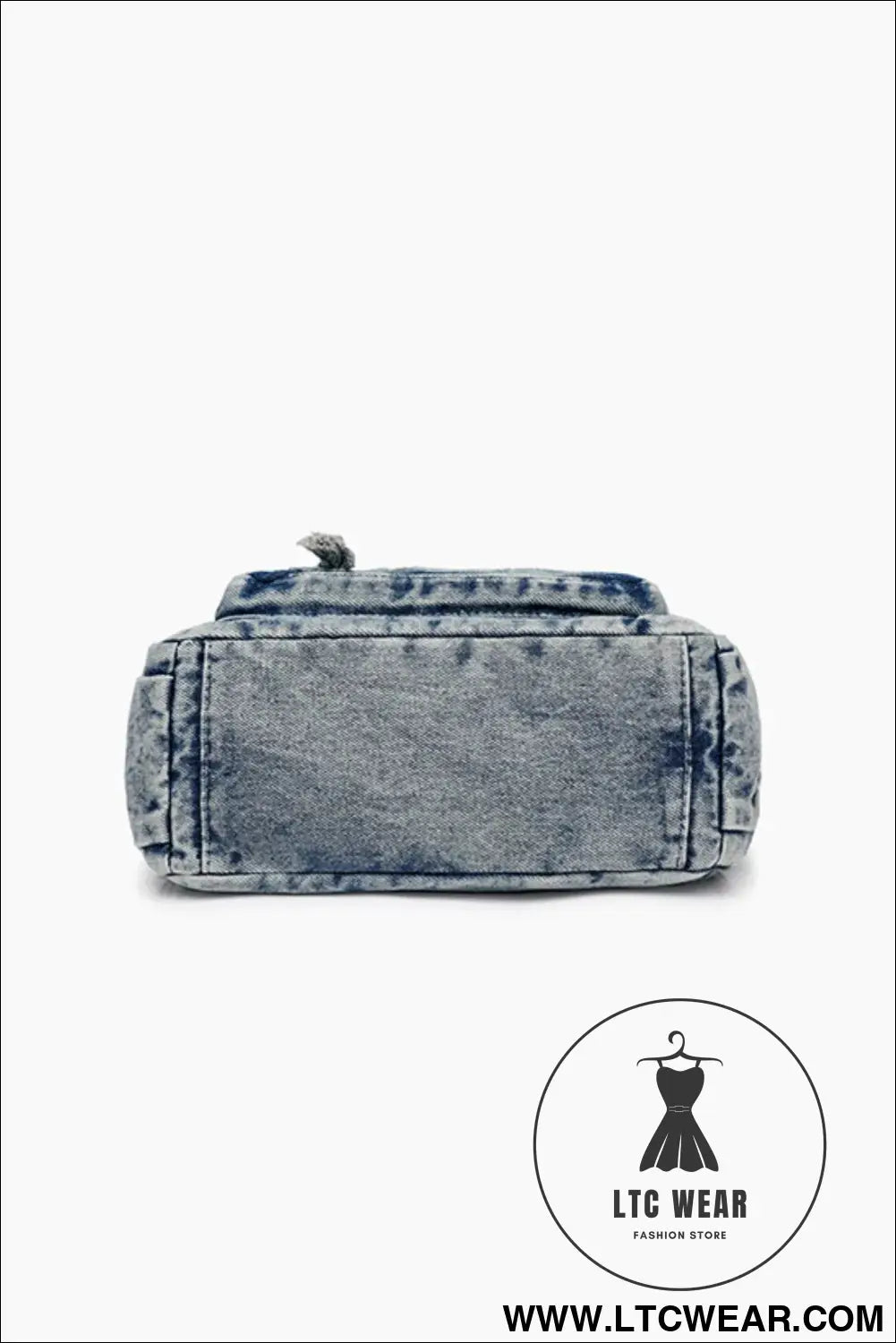 Adjustable strap denim crossbody bag
