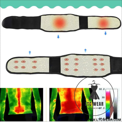 Adjustable Tourmaline Magnetic Therapy Back Support Belt