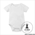 Adorable cotton baby romper: ’i love mom & dad’ - white 1pcs / 3-6m - baby bodysuit