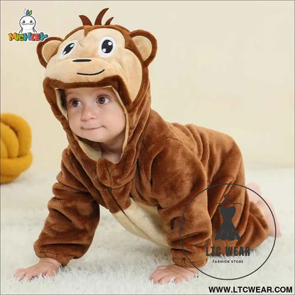 Adorable Monkey Onesie Jumpsuit for Newborns