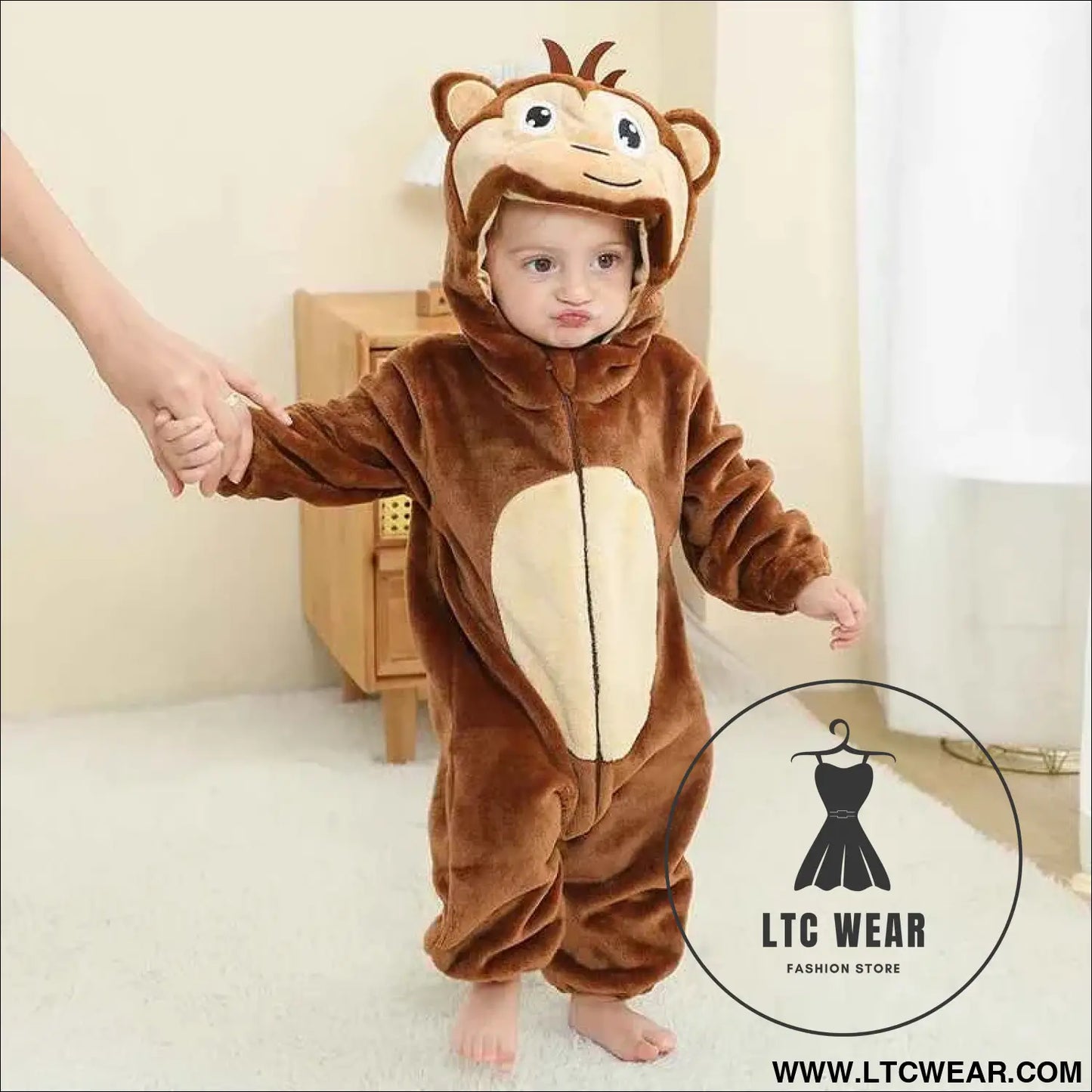 Adorable Monkey Onesie Jumpsuit for Newborns