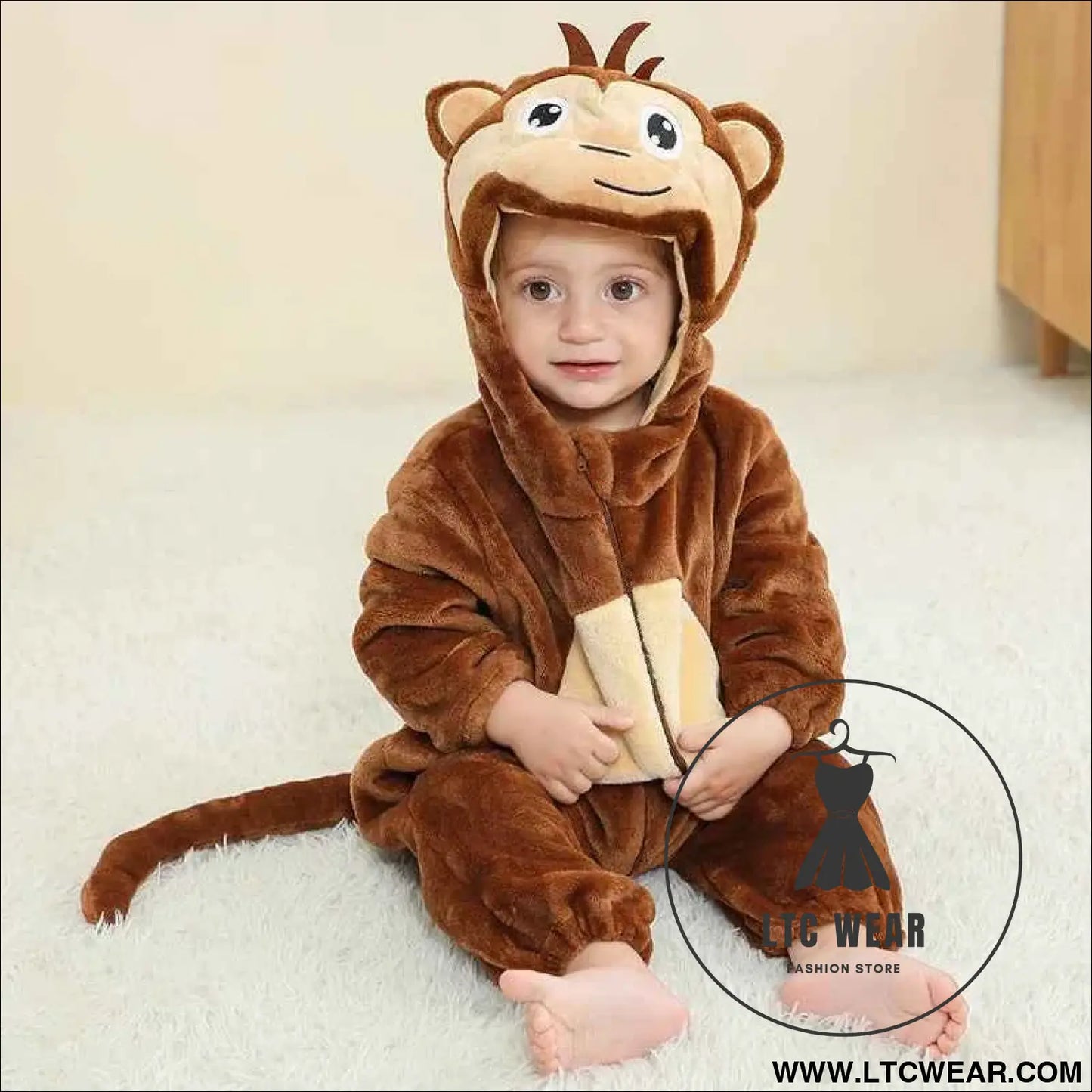 Adorable Monkey Onesie Jumpsuit for Newborns