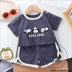 Adorable summer cotton cartoon kids’ t-shirt & shorts set - as picture 4 / 73 3-6m / china mainland