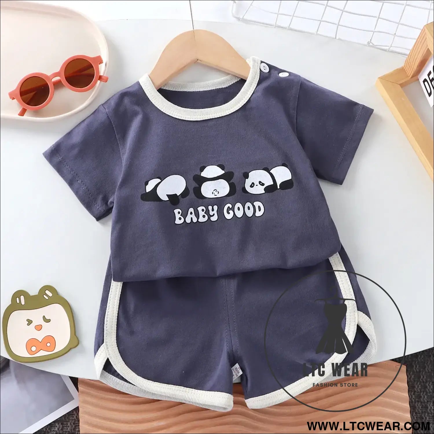 Adorable summer cotton cartoon kids’ t-shirt & shorts set - as picture 4 / 73 3-6m / china mainland