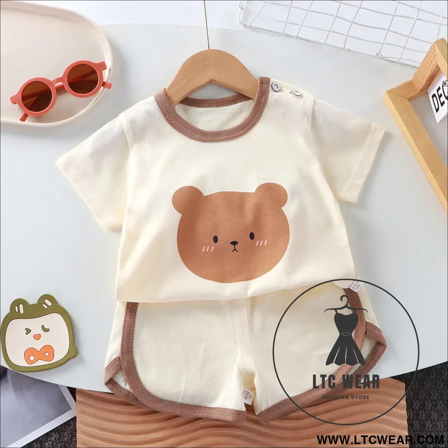 Adorable summer cotton cartoon kids’ t-shirt & shorts set - as picture 3 / 73 3-6m / china mainland