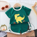 Adorable summer cotton cartoon kids’ t-shirt & shorts set - as picture / 73 3-6m / china mainland