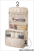 Apricot multi-functional make up organizer travel toiletry bag - apricot / one size / 95% polyester + 5% elastane