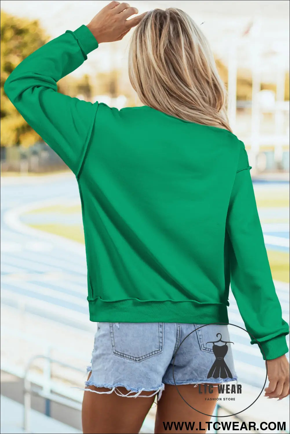 Apricot oversize drop shoulder reversible mock neck sweatshirt - sweatshirts & hoodies