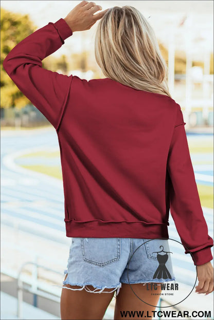 Apricot oversize drop shoulder reversible mock neck sweatshirt - sweatshirts & hoodies