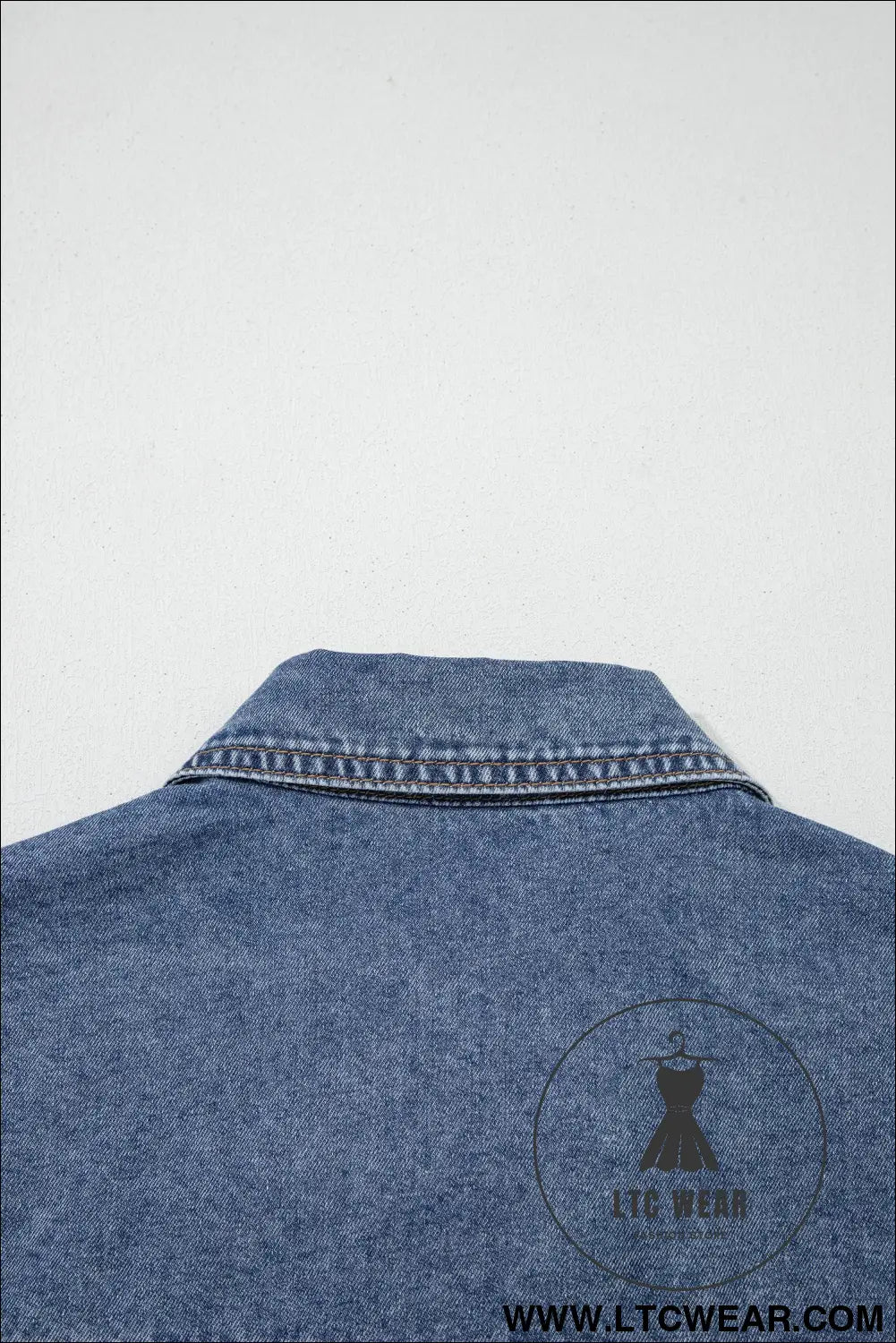Ashleigh blue button flap pocket cuffed short sleeve denim shirt - 30%