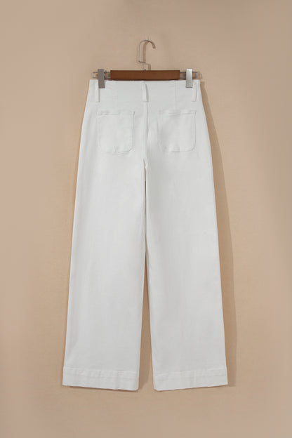 Bonbon 2-Button High Waist Wide Leg Jeans