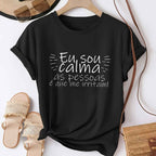 Calm Quote Tee Its People Fun Line Print Shirt