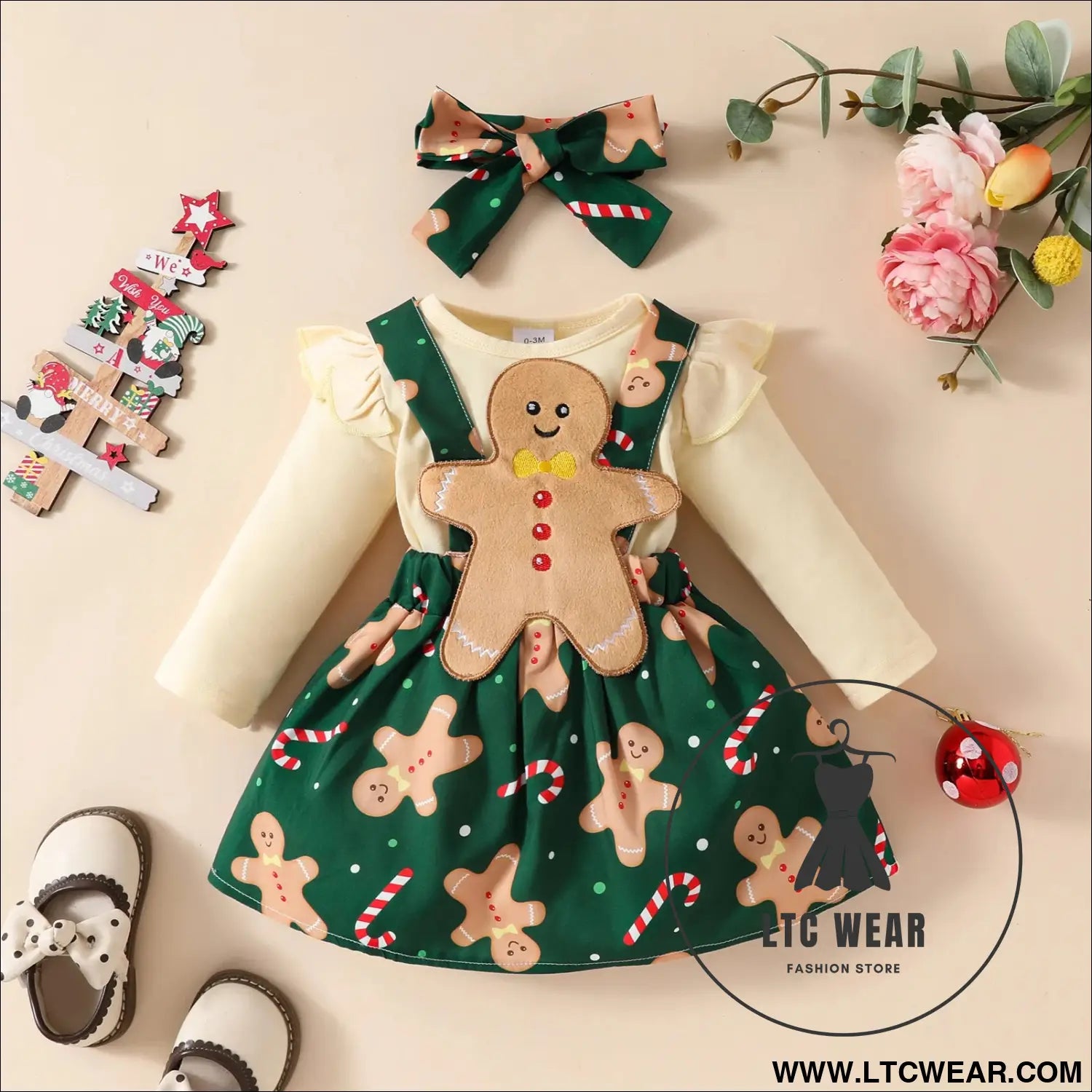 Baby christmas long sleeved top suspender skirt set christmas grandpa jumpsuit + solid color hoodie