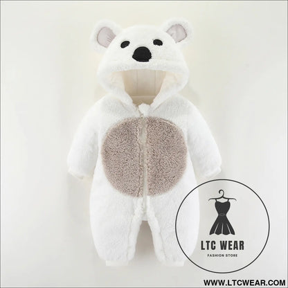 Baby clothes autumn and winter clothes one-piece thickened romper newborn cotton coat outing suit hugging clothes