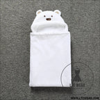 Baby coral fleece cuddle baby cuddle blanket newborn baby bear air conditioning blanket package towel cover blanket