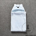 Baby coral fleece cuddle baby cuddle blanket newborn baby bear air conditioning blanket package towel cover blanket