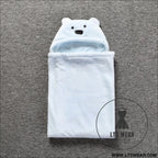 Baby coral fleece cuddle baby cuddle blanket newborn baby bear air conditioning blanket package towel cover blanket