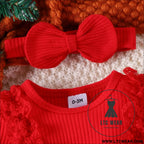 Baby girl christmas style pit stripe splicing lace plaid triangle bag fart jacket set