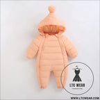 Baby jumpsuit thickened in winter baby’s outdoor clothes newborn cotton crawling clothes autumn and winter toddler