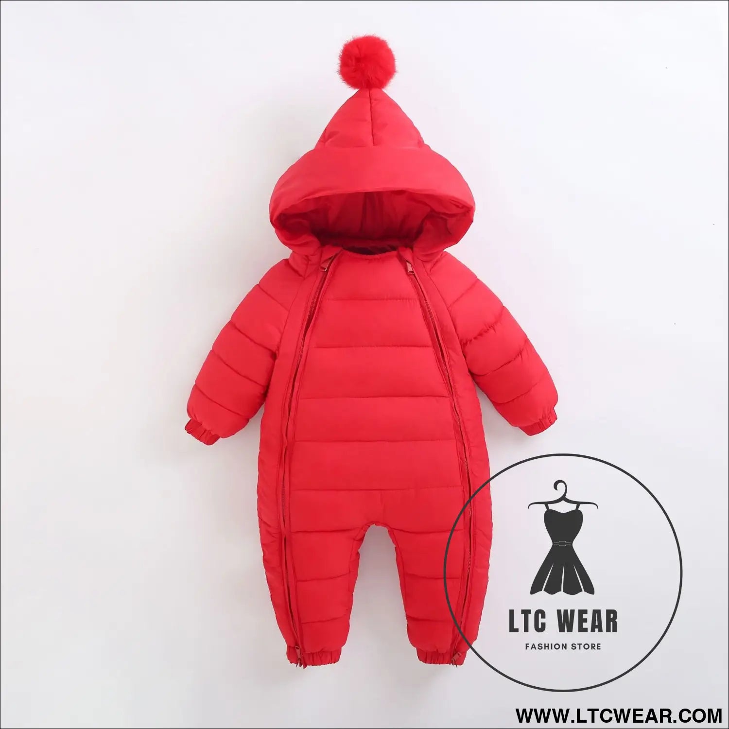 Baby jumpsuit thickened in winter baby’s outdoor clothes newborn cotton crawling clothes autumn and winter toddler