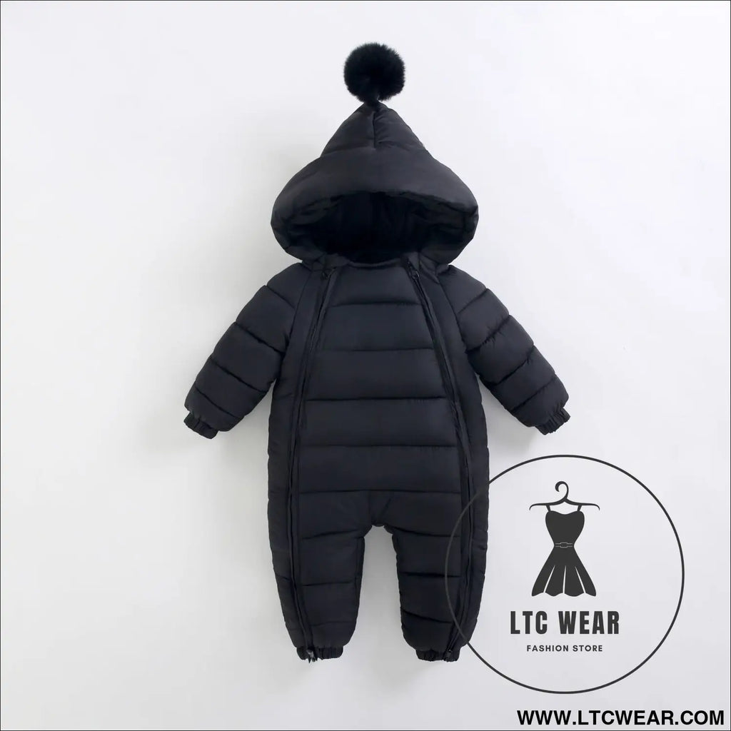 Baby jumpsuit thickened in winter baby’s outdoor clothes newborn cotton crawling clothes autumn and winter toddler