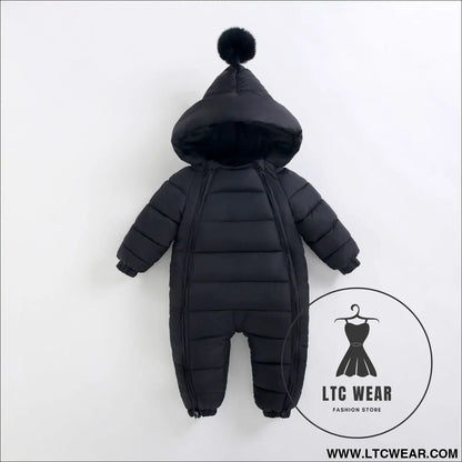 Baby jumpsuit thickened in winter baby’s outdoor clothes newborn cotton crawling clothes autumn and winter toddler