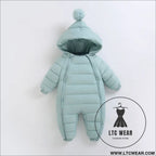 Baby jumpsuit thickened in winter baby’s outdoor clothes newborn cotton crawling clothes autumn and winter toddler