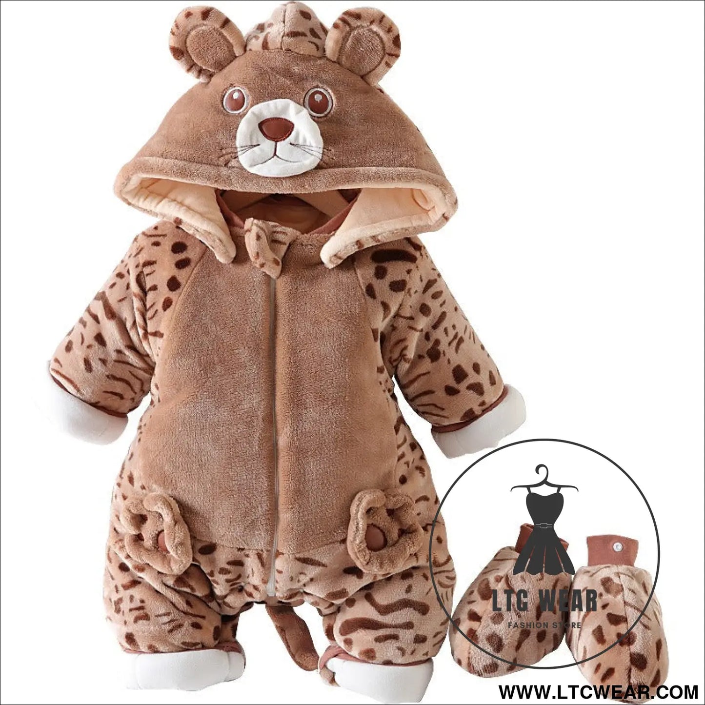 Baby onesie cotton clothes winter newborn baby out crawling clothes modeling cotton thickened harness