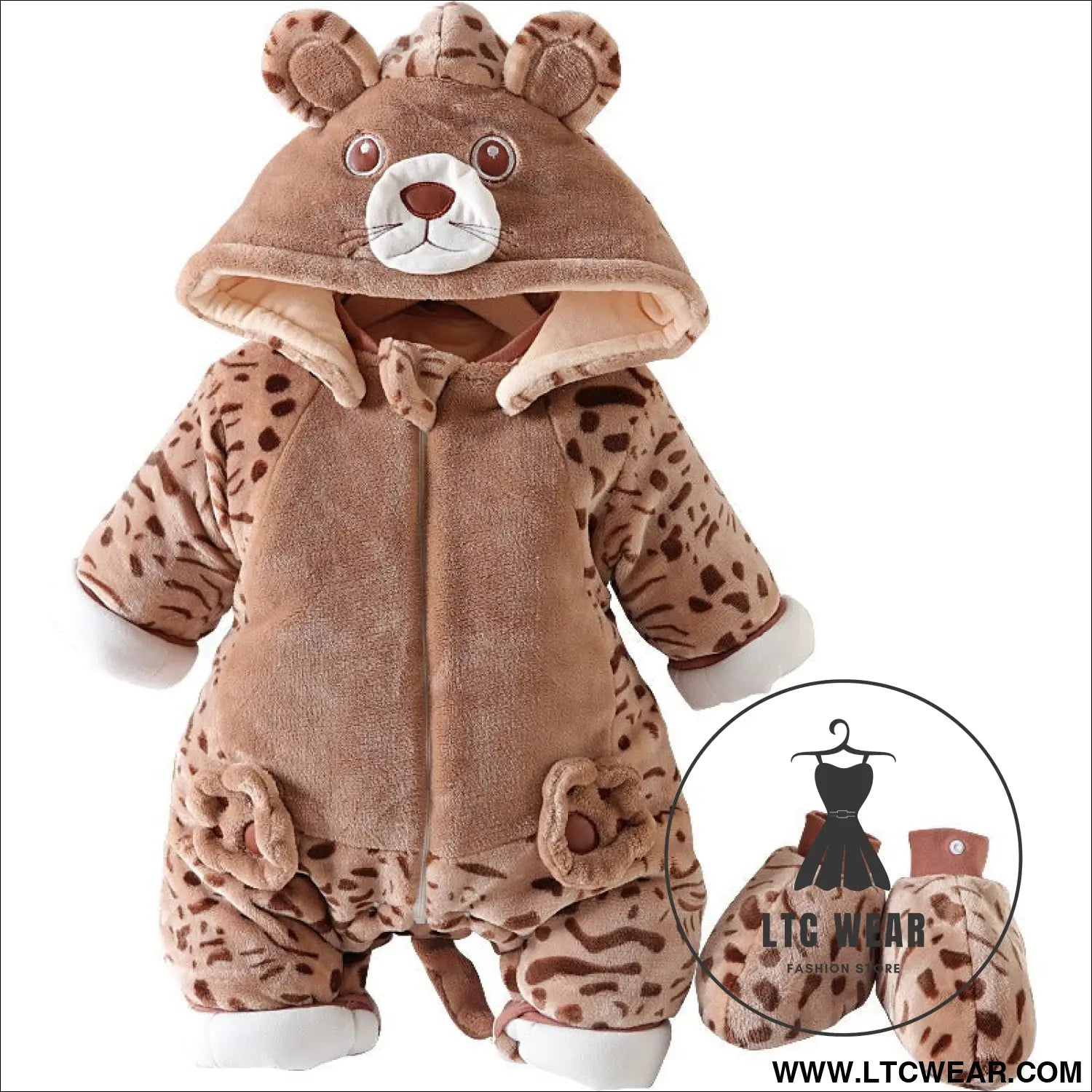 Baby onesie cotton clothes winter newborn baby out crawling clothes modeling cotton thickened harness
