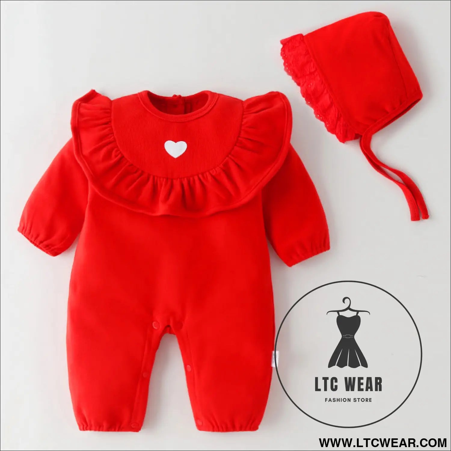 Baby onesie spring and autumn baby girl baby girl baby korean newborn romper ins wind romper baby girl clothes - red