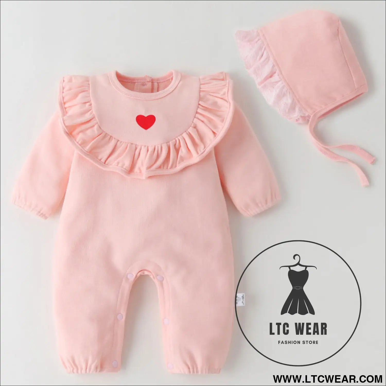 Baby onesie spring and autumn baby girl baby girl baby korean newborn romper ins wind romper baby girl clothes - pink