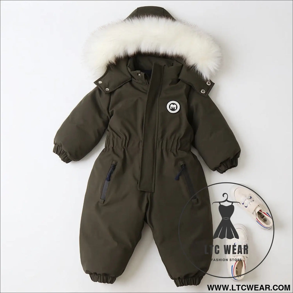 Baby ski suit one-piece suit baby climbing suit romper winter new children’s one-piece suit
