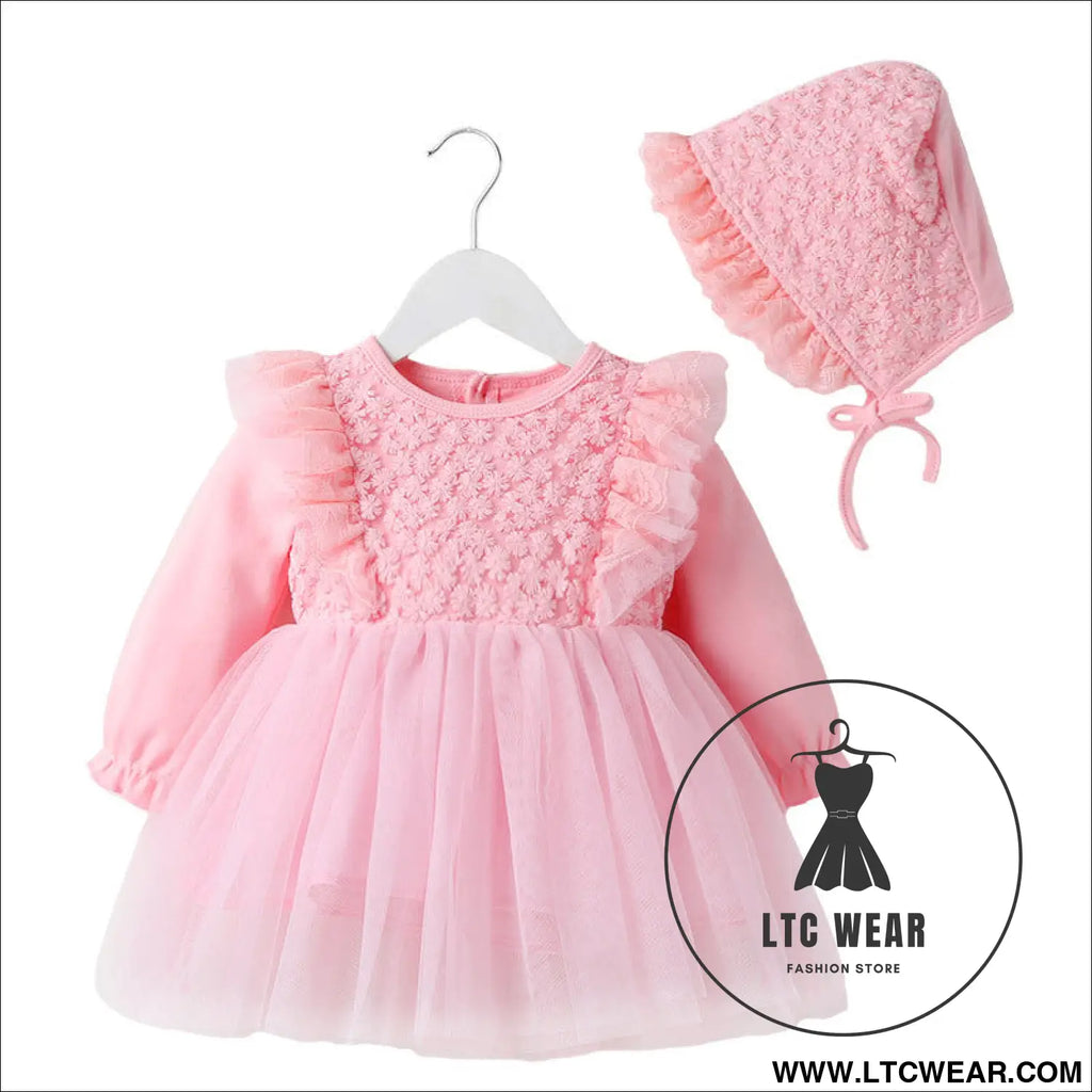 Baby skirt spring autumn winter korean version girls dress plus velvet one-year-old dress girl baby clothes princess