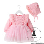 Baby skirt spring autumn winter korean version girls dress plus velvet one-year-old dress girl baby clothes princess