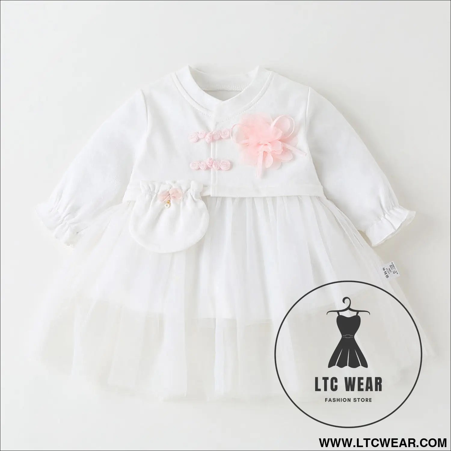 Baby skirt spring autumn winter korean version girls dress plus velvet one-year-old dress girl baby clothes princess
