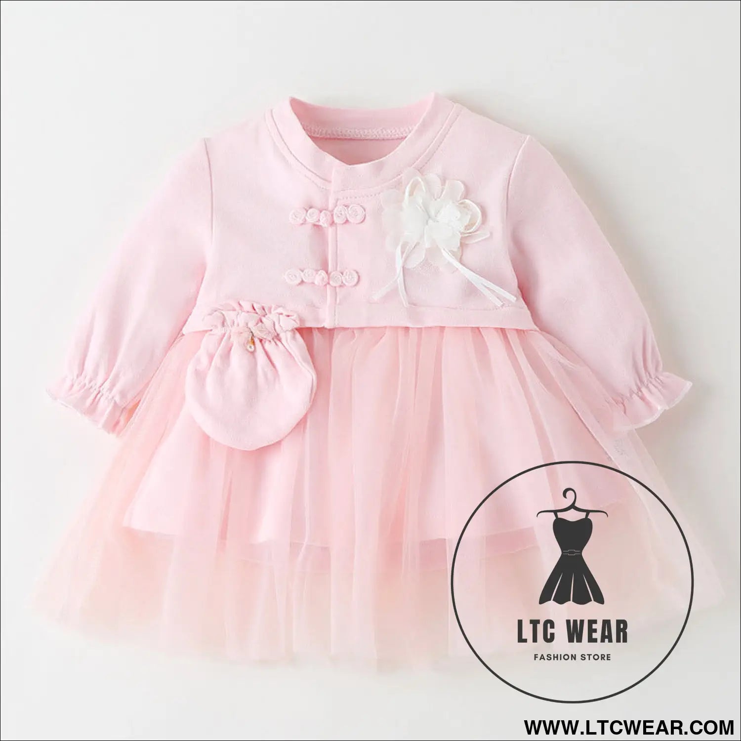 Baby skirt spring autumn winter korean version girls dress plus velvet one-year-old dress girl baby clothes princess