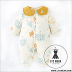 Baby warm onesie cotton thickened cotton winter baby harness crawling clothes spring and autumn newborn sleeping bag