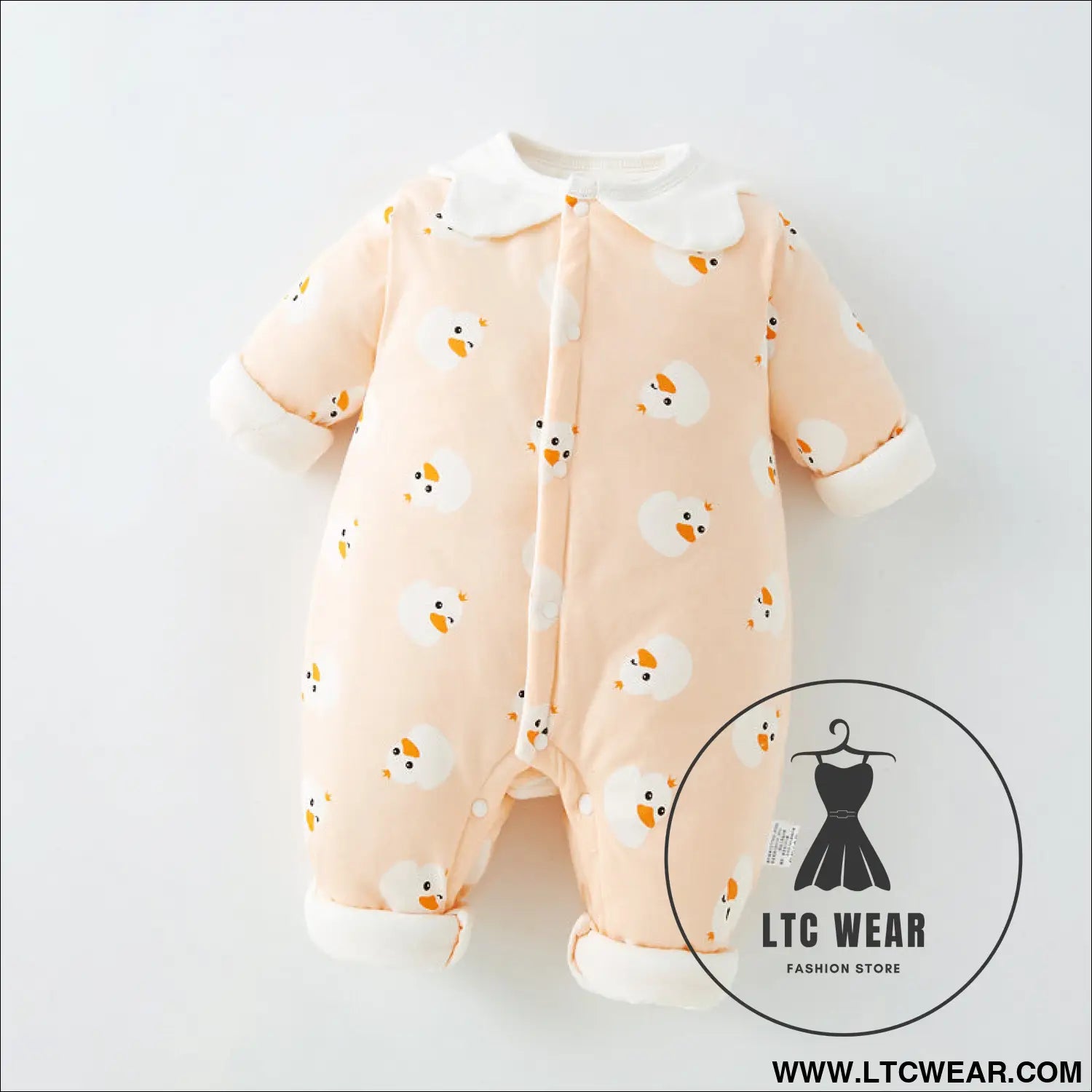 Baby warm onesie cotton thickened cotton winter baby harness crawling clothes spring and autumn newborn sleeping bag