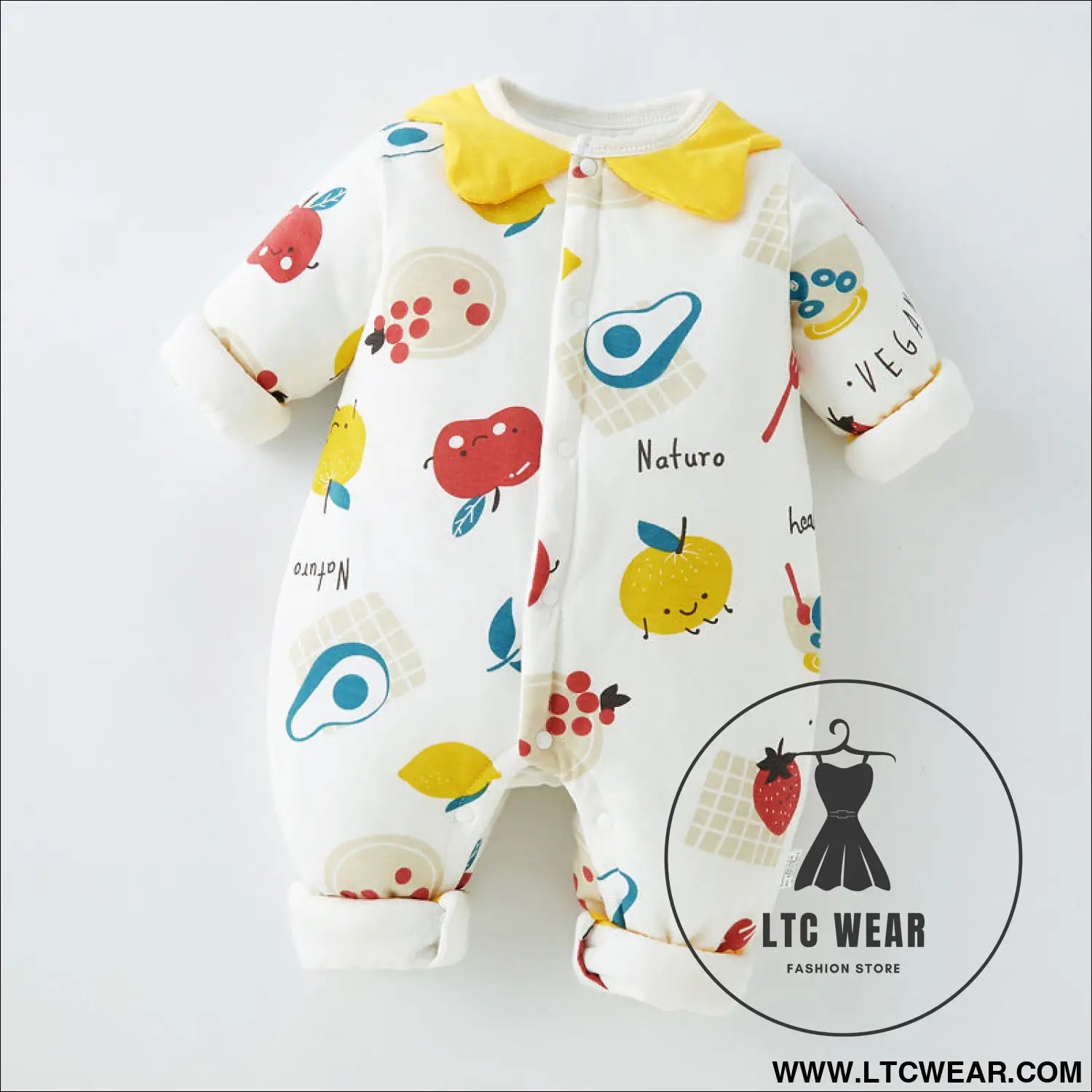 Baby warm onesie cotton thickened cotton winter baby harness crawling clothes spring and autumn newborn sleeping bag