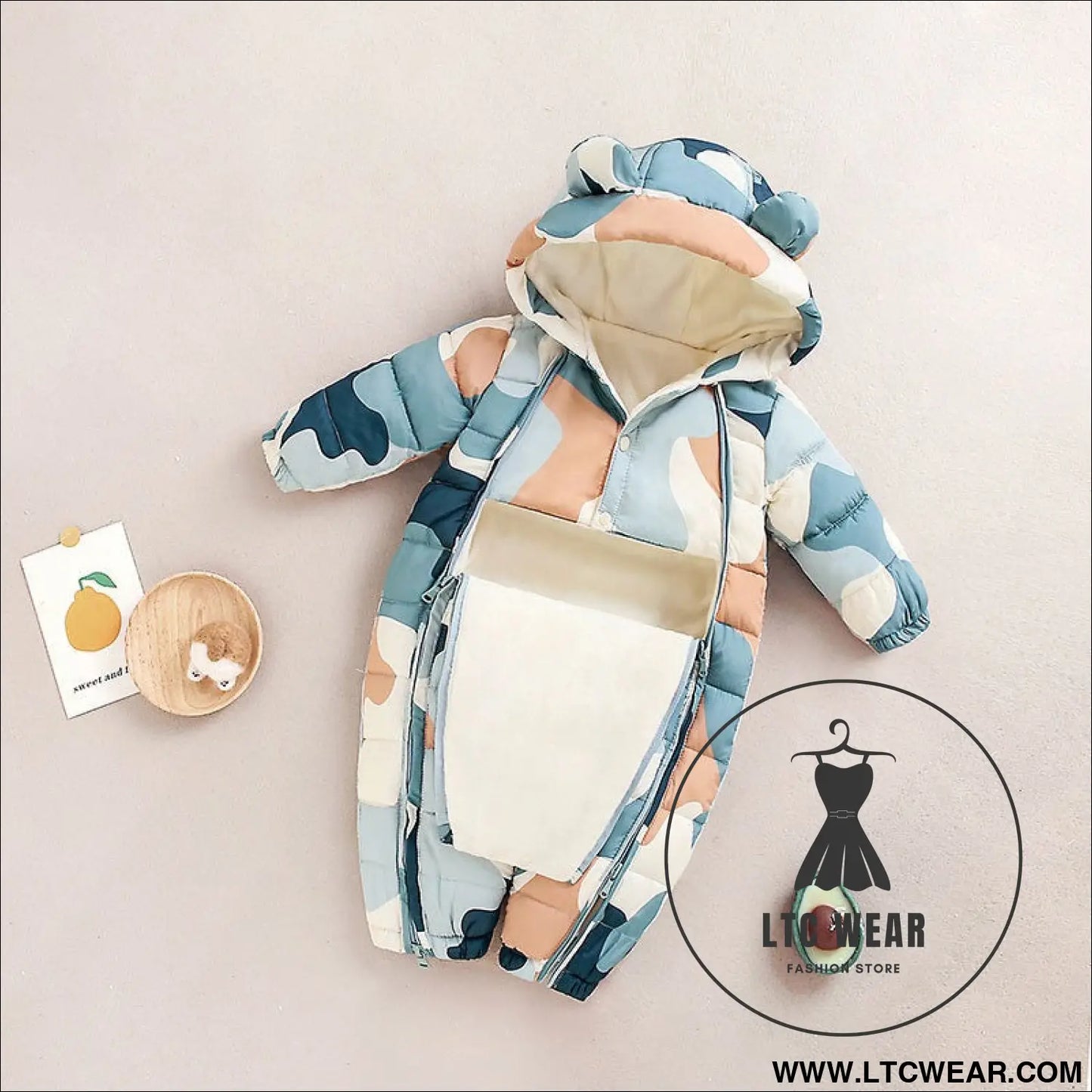 Baby winter clothes newborn one-piece clothes autumn and winter plush thickened outerwear hugging suit