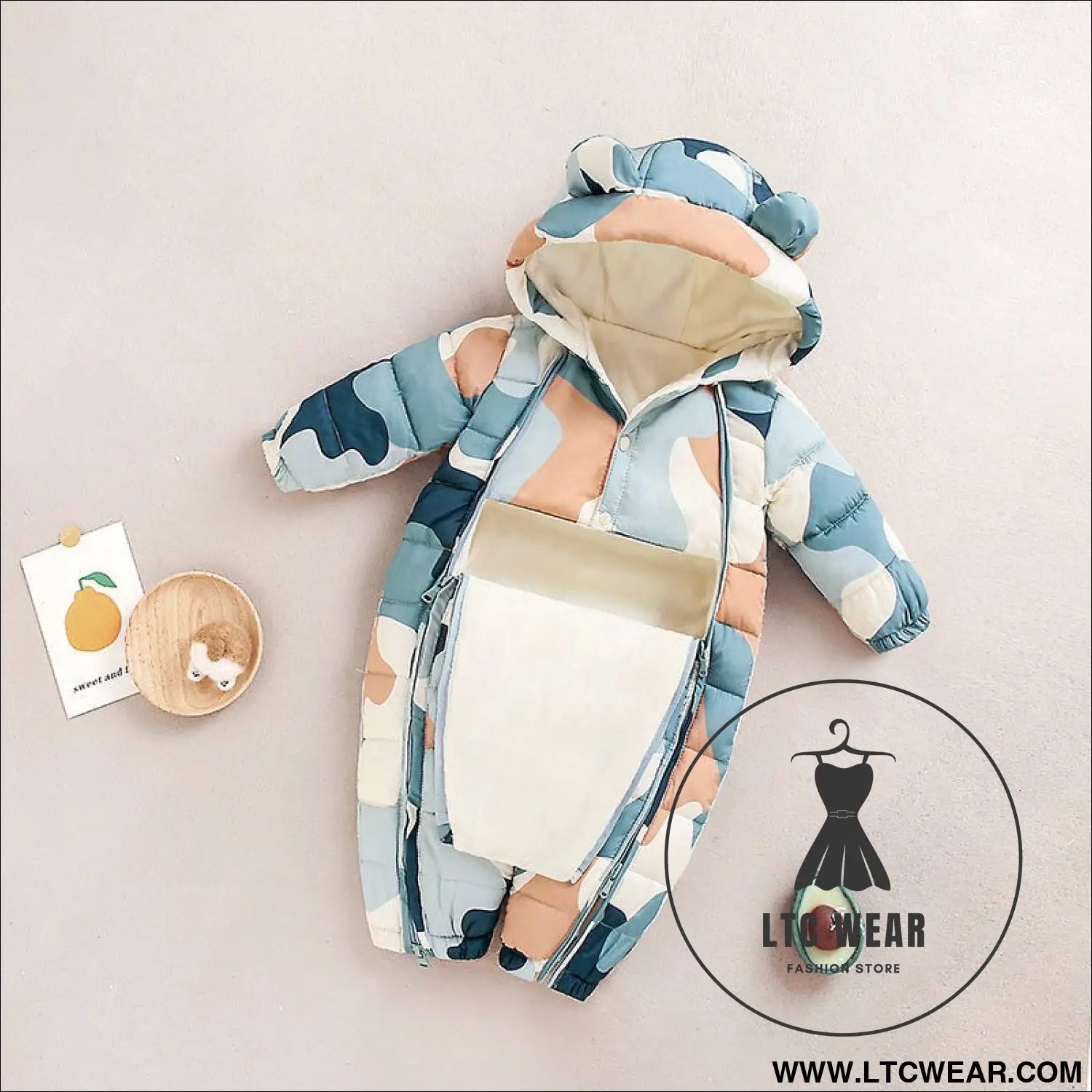Baby winter clothes newborn one-piece clothes autumn and winter plush thickened outerwear hugging suit