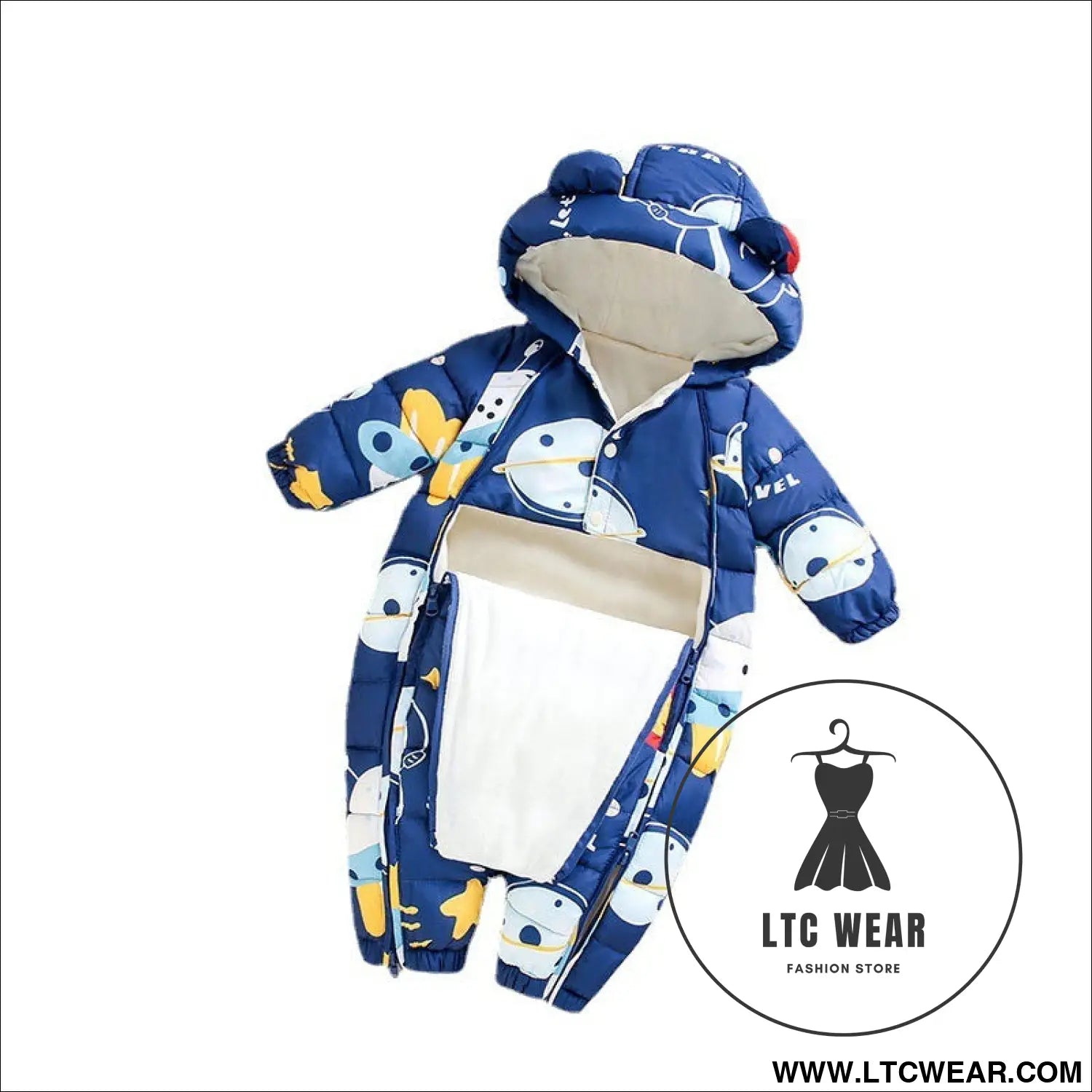 Baby winter clothes newborn one-piece clothes autumn and winter plush thickened outerwear hugging suit