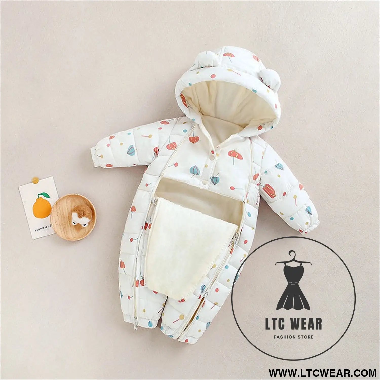 Baby winter clothes newborn one-piece clothes autumn and winter plush thickened outerwear hugging suit
