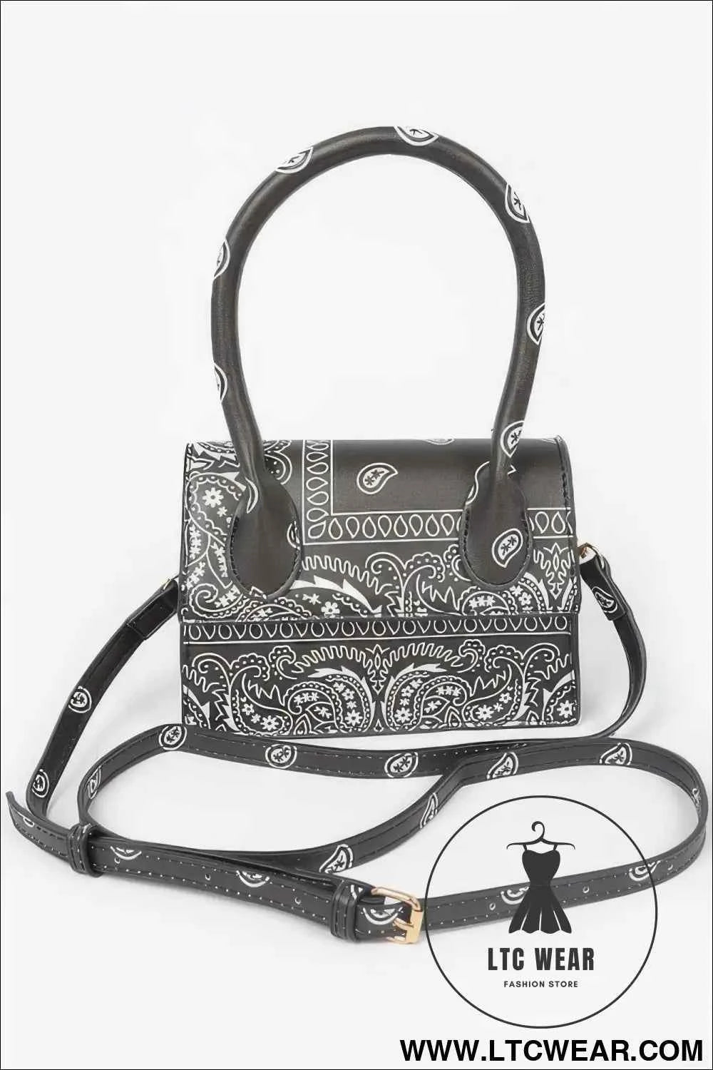 Bandana Crossbody Bag with Single Handle Flap Design