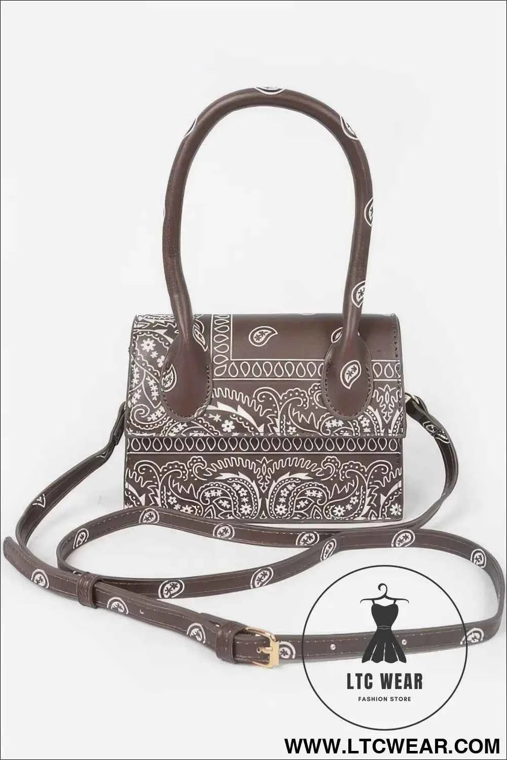 Bandana Crossbody Bag with Single Handle Flap Design