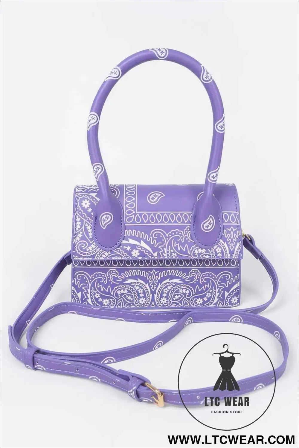 Bandana Crossbody Bag with Single Handle Flap Design